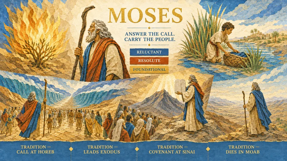 Visual story poster about Moses